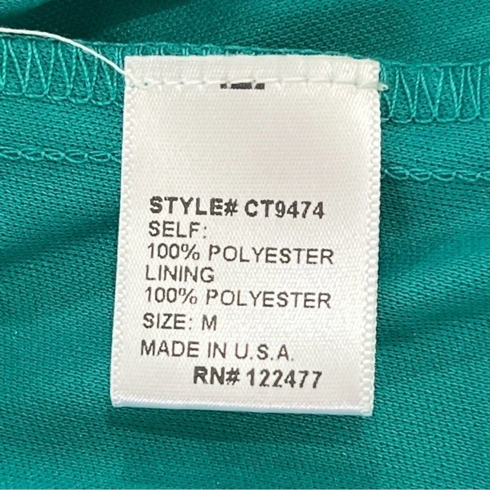 NSR Napean Sea Rd Teal Halter Ruffle Cold Shoulder‎ Dress Medium NWT